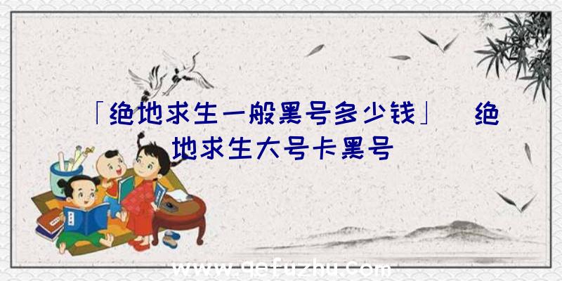 「绝地求生一般黑号多少钱」|绝地求生大号卡黑号